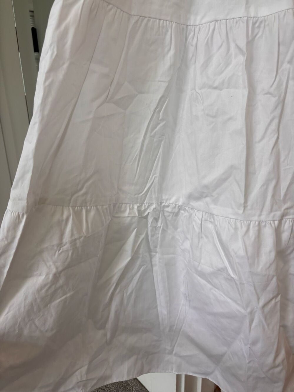 NWT Parterre x Julia Berolzheimer Avery White Tiered Cotton Midi Dress Cottageco - Picture 6 of 10